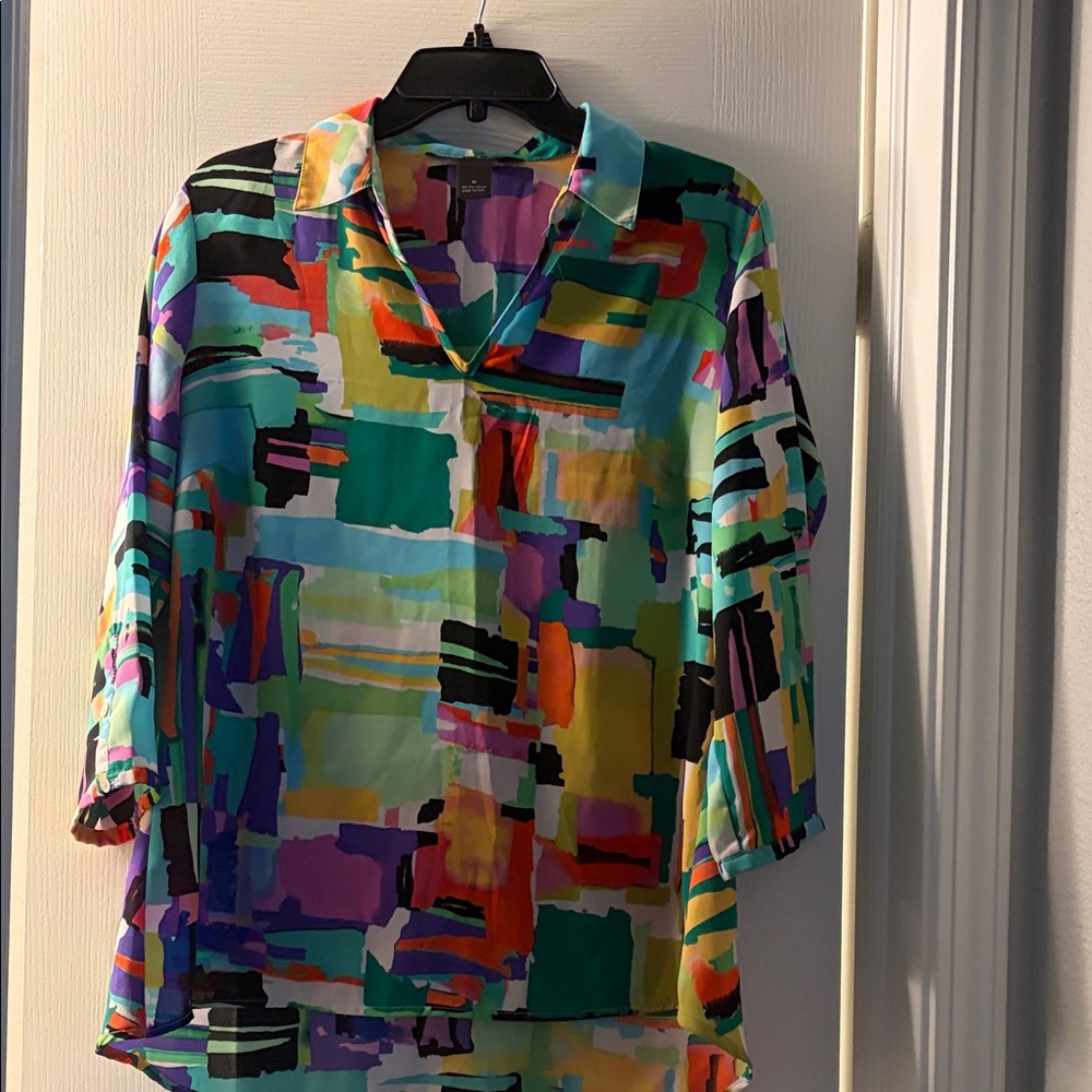 Investments Colorful Abstract Blouse